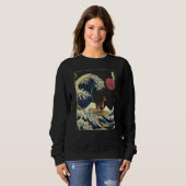 Dobermann Japanese Kanagawa Wave Surf Dog Sweatshirt (Vorne ganz)