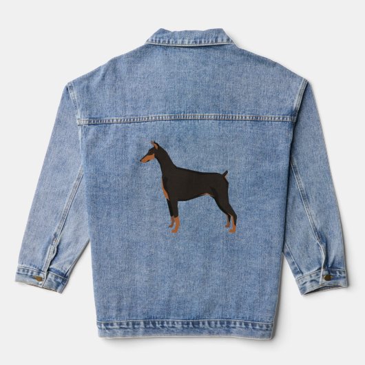 Dobermann Jeansjacke (Rückseite)
