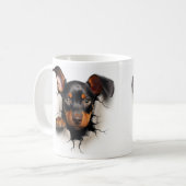 Dobermann kaffeetasse (Vorderseite Links)