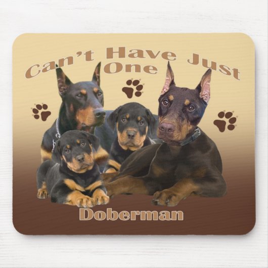 Dobermann kann gerade ein mousepad nicht haben (Vorne)