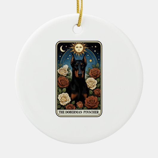 Dobermann Keramik Ornament (Vorne)