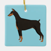 Dobermann Keramikornament (Vorderseite)