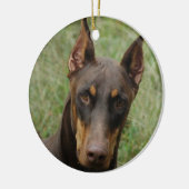 Dobermann Keramikornament (Links)