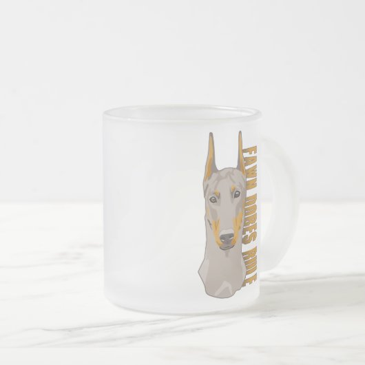 Dobermann-Kopf, Kitz verfolgt Regel Mattglastasse (VorderseiteRechts)