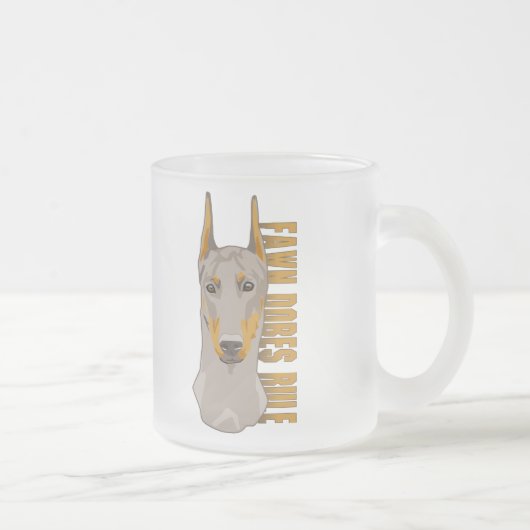 Dobermann-Kopf, Kitz verfolgt Regel Mattglastasse (Rechts)