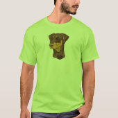 Dobermann-Kopf, Rot, Uncropped T-Shirt (Vorderseite)
