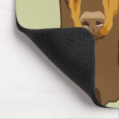 Dobermann-Kopf, rote Dobes Regel Mousepad (Ecke)