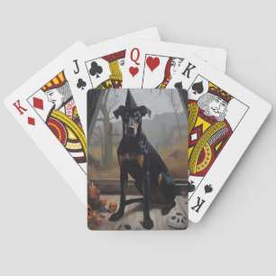 Dobermann-Kürbisse Halloween Gruselig Spielkarten