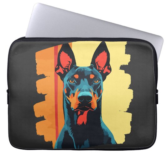 Dobermann Laptopschutzhülle (Vorderseite)