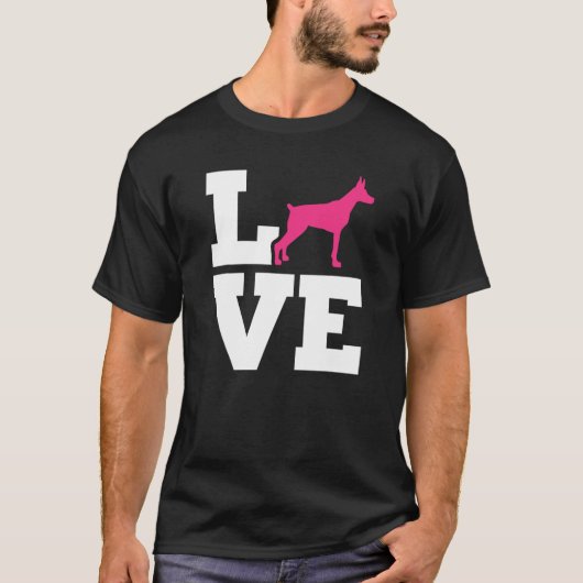 Dobermann Liebe 1 T-Shirt (Vorderseite)