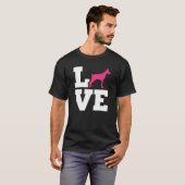 Dobermann Liebe 1 T-Shirt (Vorne ganz)
