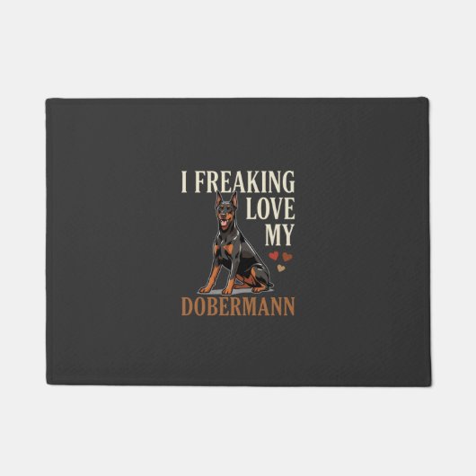 Dobermann Liebe Hundeliebhaber Fußmatte (Vorderseite)