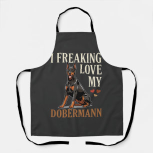 Dobermann Liebe Hundeliebhaber Schürze