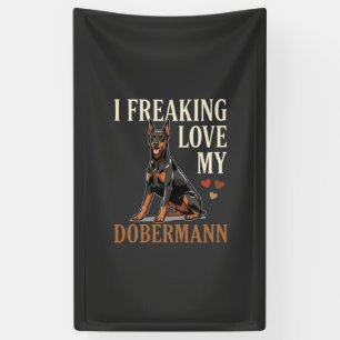Dobermann Liebhaber Hundeliebhaber Banner