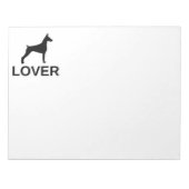 Dobermann Liebhaber Notizblock (Vorderseite)