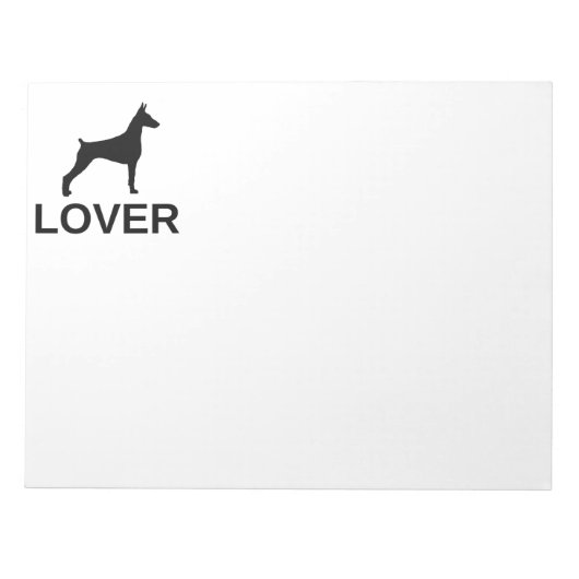 Dobermann Liebhaber Notizblock (Vorderseite)