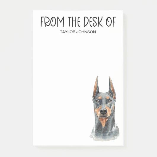 Dobermann-Liebhaber Post-it Klebezettel (Vorderseite)