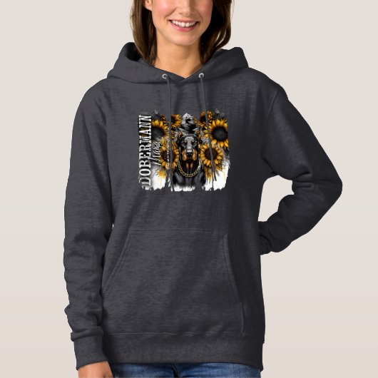 Dobermann Mama Hoodie (Vorderseite)