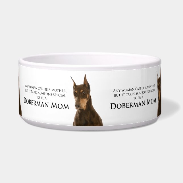 Dobermann-Mama-Hundeschüssel Napf (Rechts)