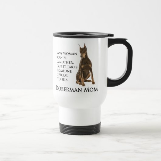 Dobermann-Mama-Reise-Tasse Reisebecher (Rechts)