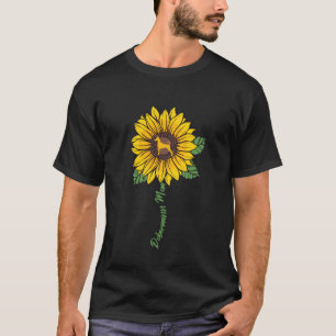 Dobermann Mama Sonnenblume Hunde Liebhaber Geschen T-Shirt