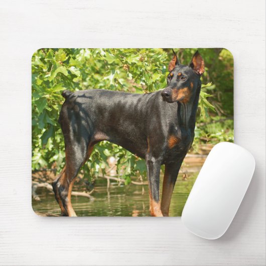 Dobermann-Mausunterlage Mousepad (Mit Mouse)