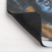 Dobermann-Mausunterlage Mousepad (Ecke)
