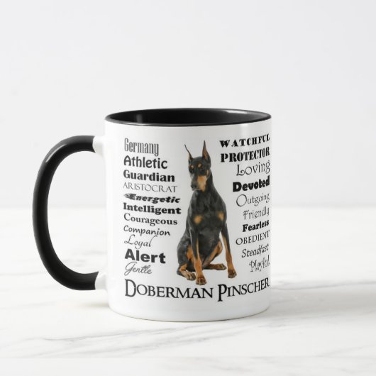 Dobermann-Merkmal-Tasse Tasse (Links)