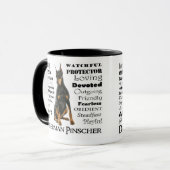Dobermann-Merkmal-Tasse Tasse (Vorderseite Links)