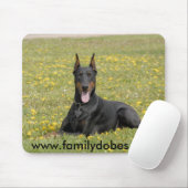 Dobermann mousepad Schwarzes (Mit Mouse)