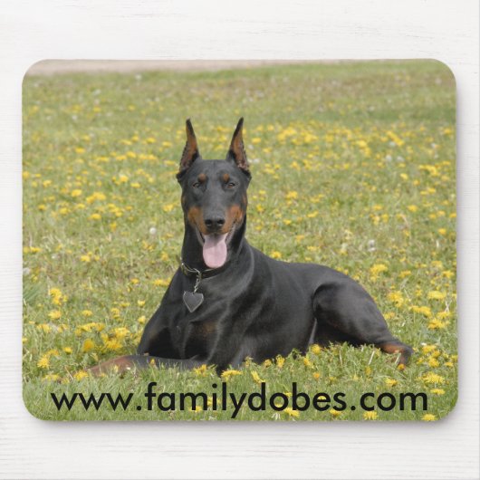 Dobermann mousepad Schwarzes (Vorne)