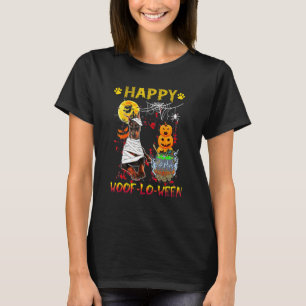 Dobermann Mumie Happy Woof Lo Ween Halloween Kürbi T-Shirt