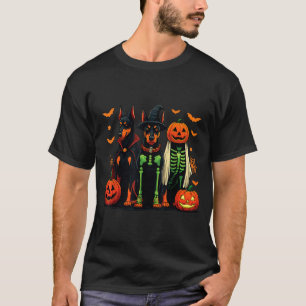 Dobermann-Mumien-Geister-Hexe-Lustiges-Hundekostüm T-Shirt