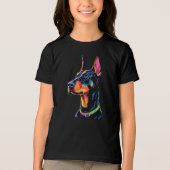 Dobermann-Mutter Echt Tri-Blend Shirt (Vorderseite)