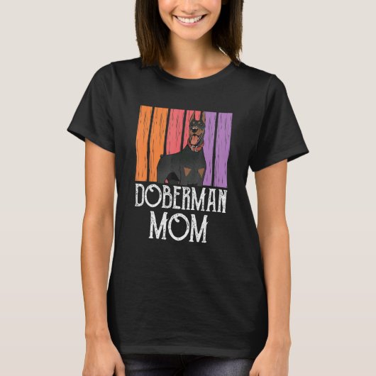 Dobermann-Mutter Mädchen Welpe Hund Haustier Mutte T-Shirt (Vorderseite)