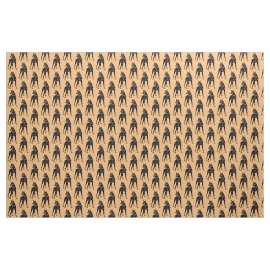  Dobermann oder Doberman Pinscher dog Fabric Stoff (Yard (91,4 cm))