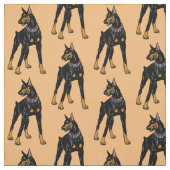  Dobermann oder Doberman Pinscher dog Fabric Stoff (Muster)