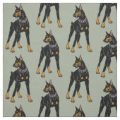  Dobermann oder Doberman Pinscher dog Stoff (Muster)