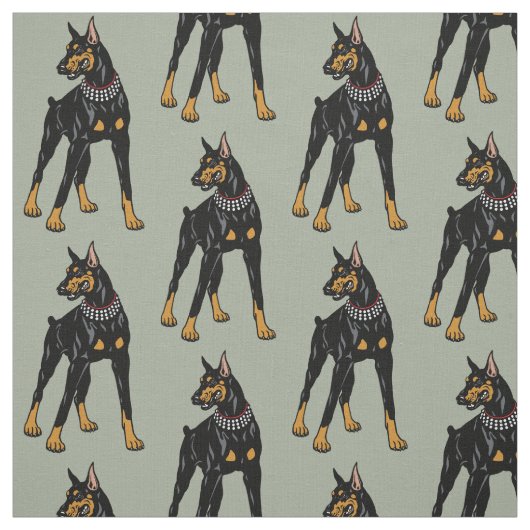 Dobermann oder Doberman Pinscher dog Stoff (Muster)