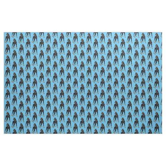 Dobermann oder Doberman Pinscher dog Stoff (Yard (91,4 cm))