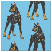 Dobermann oder Doberman Pinscher dog Stoff (Nahaufnahme)