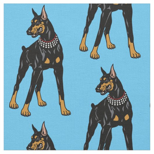 Dobermann oder Doberman Pinscher dog Stoff (Nahaufnahme)