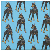 Dobermann oder Doberman Pinscher dog Stoff (Muster)