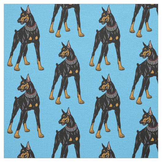Dobermann oder Doberman Pinscher dog Stoff (Muster)