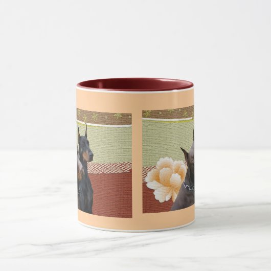 Dobermann-Paar-Tasse Tasse (Zentrum)