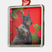 Dobermann-Paar-Verzierung Ornament Aus Metall (Links)