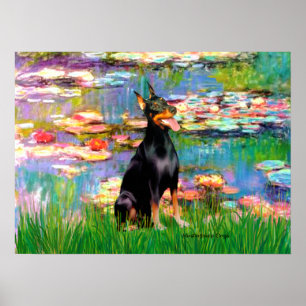 Dobermann Pinscher1 - Lilien 2 Poster