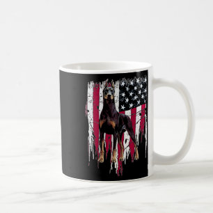 Dobermann Pinscher Amerikanische Flagge USA Toll Kaffeetasse