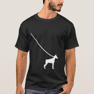 Dobermann Pinscher an der Leine Hund Haustier Nie T-Shirt