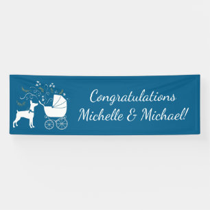 Dobermann Pinscher Baby Shower Puppy Dodge Doberma Banner